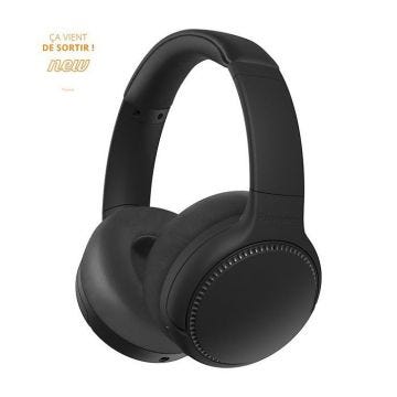 Casque audio - Panasonic - RB-M500BE-K - Bluetooth - Réacteur de Basses - Autonomie 30h