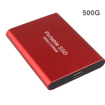 Disque Dur Externe SSD Rouge 500GB Haute Vitesse TYPE-C Pour Ordinateurs Portables Ordinateurs De Bureau