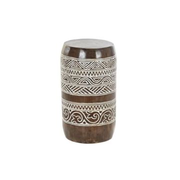 table d'appoint naturel blanc bois d'albassia (28 x 28 x 50 cm) (29 x 29 x 50 cm)