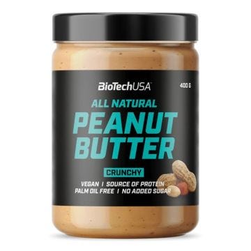 Beurre de cacahuète BioTech USA - Peanut Butter - Crunchy 400g