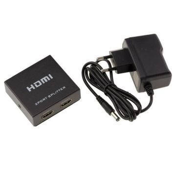 Splitter HDMI 1.4b - 2 Ports - Boitier Métal - Résolution 4K (2160x3840)