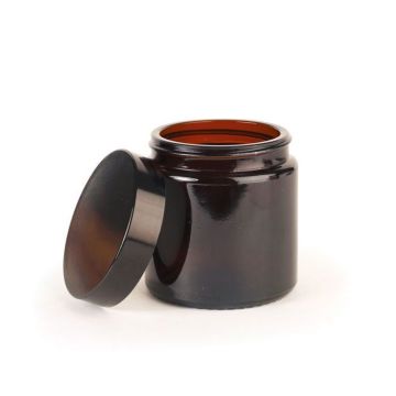 Pot en verre Ambré - Pommadier - 120 ml