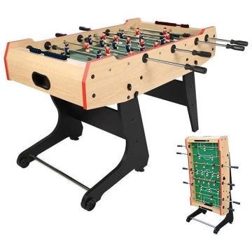 DEVESSPORT Baby-foot pliable : idéal pour les adultes et les enfants avec retour de balle et design compact  - MDF - 122 x 60.5 x 82