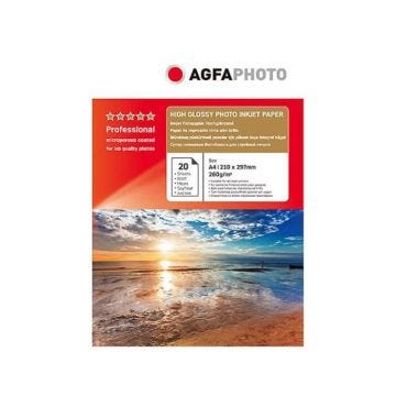 Papier photo A4 AgfaPhoto - Finition Brillant 260g Jet d'encre