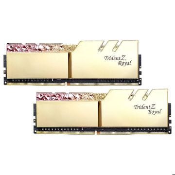 G.Skill Trident Z Royal 64 Go (2 x 32 Go) DDR4 3200 MHz CL16 - Or - Kit Dual Channel 2 barrettes de RAM DDR4 PC4-25600 -