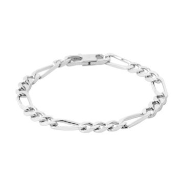 Bracelet homme - Brillaxis - Bracelet Brillaxis en argent rhodié - Couleur de la matière:Blanc Taille/Longueur:21 cm