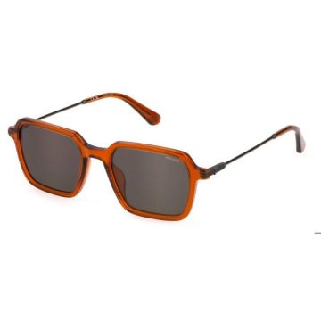 Lunettes de Soleil Police OCTANE 7 SPLL10 52/20/145 BROWN ORANGE/SMOKE acétate unisexe OCTANE 7 SPLL10
