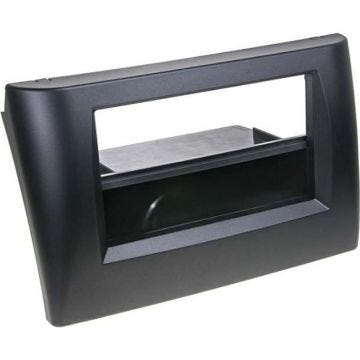 Adaptateur de façade 2-DIN ACV pour Fiat Stilo avec vide poche - Noir