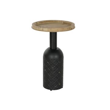 Table d'appoint - Sapin Métal - 41,5 x 41,5 x 63,5 cm - Blanc