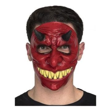 Masque de Diable Rouge avec des Cornes