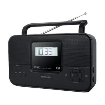 Radio Portable - MUSE - M-087 MB - FM Stéréo - 20 Stations Mémorisables - Réveil Intégré