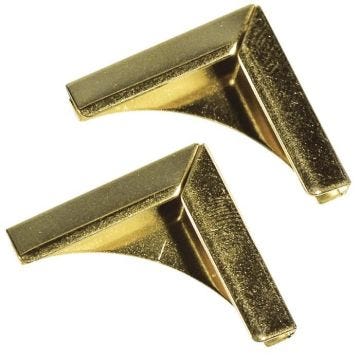 Coins en métal pour livres, or, 21x21 mm, sct.-LS 4 pces