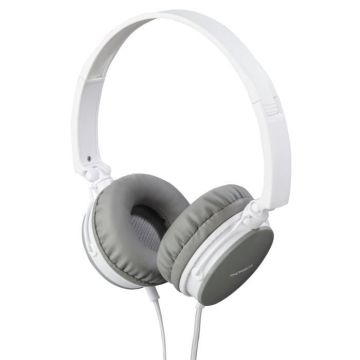 Casque THOMSON 132629 HED2207WH/GR - Supra-aural - Microphone - Pliable - Fonction prise d'appel - Coussinets rembourrés - Blanc