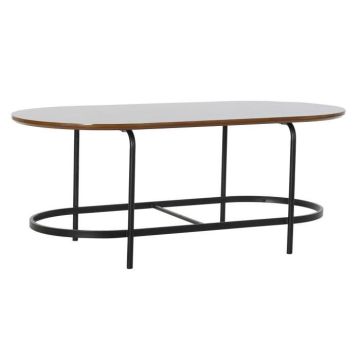 table de salle à manger bois verre fer (99.5 x 50 x 40 cm)
