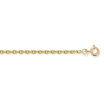 Chaîne en or jaune 375/1000 maille forçat 2.1mm - Mixte - Adulte