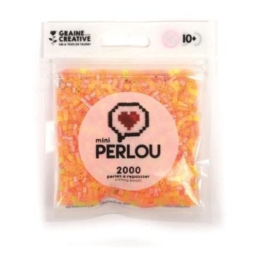 Perles à repasser - Perlou - Mini Perlou Camaieu 4 couleurs - Transparent - Sachet de 2000 perles