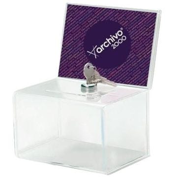 Archivo 2000 Urne Transparent 15,5 x 11 x 20,5 cm - 8429368000811