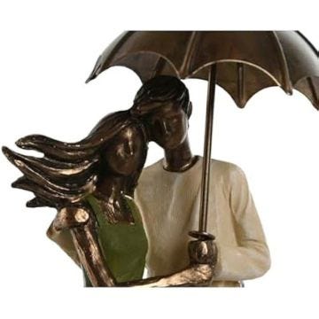 Figurine décorative - HOME ESPRIT - S3053719 - Vert Doré - 12,5 x 8 x 25,5 cm - Multicolore