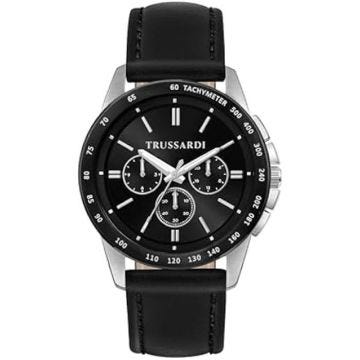 Montre - TRUSSARDI - T-Hawk - Multifonction - Cuir Noir - 44mm
