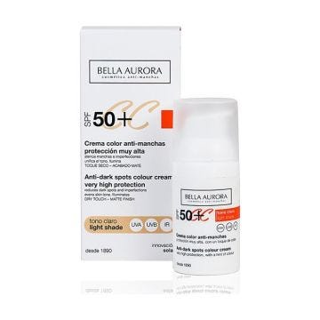 Eau de toilette Bella Aurora CC CREAM anti-manchas tono claro SPF50+ 30 ml Femme