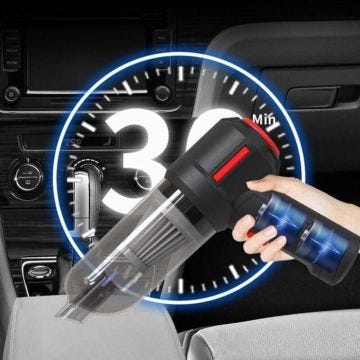 Aspirateur de Voiture 9000Pa Aspirateur Automatique pour la et la Voiture Mini Aspirateur Double Usage - Noir PZCC