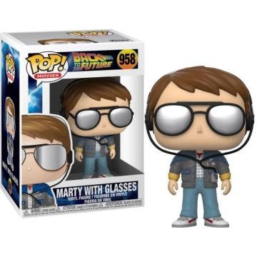 Figurine BACK TO THE FUTURE - Bobble Head POP N° 958 - Marty w/Glasses