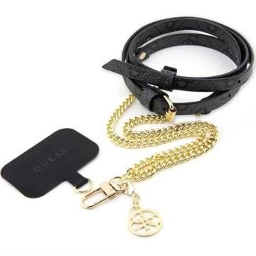 Guess Chaîne CBDY 4G - Sangle universelle pour téléphone (Noir) - 3666339105129
