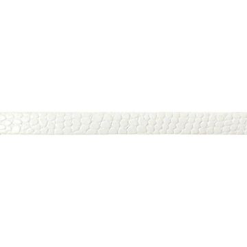 Bracelet - MÉGACRÉA - Style croco Blanc - 6 mm - Réglable - Synthétique