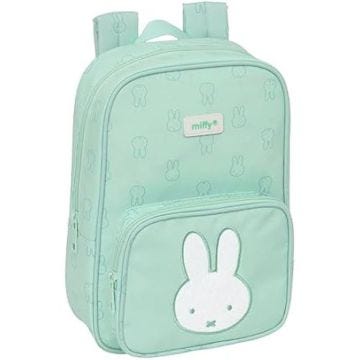 Sac à dos d'écolier - SAFTA - Miffy - Menta menthe - 20 x 28 x 8 cm - Synthétique - Toile