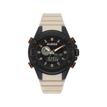 GUESS Hommes Analogique Quartz Montre avec Bracelet en Silicone GW0269G1