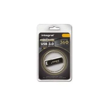 INTEGRAL Clé USB Secure 360 - 128 Go - USB 3.0 - Noir élégant