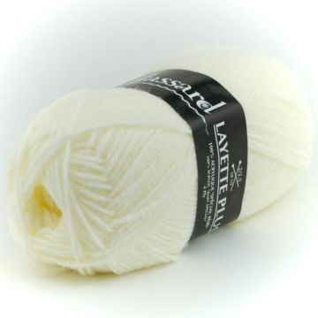 Pelote de laine Layette Plus 263 Ecru Spécial Bébé - Plassard Blanc