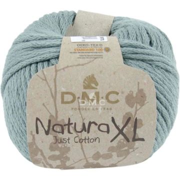 Pelote - 100% coton peigné - Bleu - NX73 - Très épais - DMC - Natura XL - Tricot - Crochet