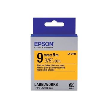 EPSON bande d'étiquettesLK-3YBP - Couleur pastel Noir/jaune