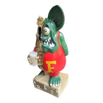 Figurine - Big Daddy Roth - Rat Fink Demi Squelette Tête Verte Corp Rouge - Collector