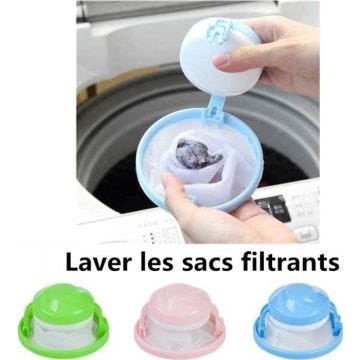Machine à laver épilation vêtements vêtements propres sacs à filtre à billes nettoyage boule