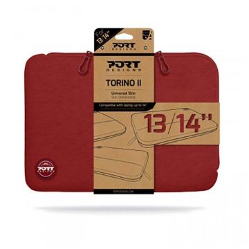 Housse d'ordinateur portable - PORT - Torino II - Rouge - 14 pouces - Synthétique