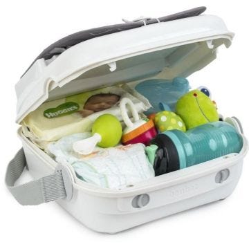 Réhausseur bébé pour table à manger - BENBAT - Portable et lavable - Facile à plier - Harnais de sécurité réglable - Gris