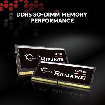 Mémoire RAM G.Skill RipJaws Series SO-DIMM 64 Go DDR5 5600 MHz CL40 - Kit Dual Channel
