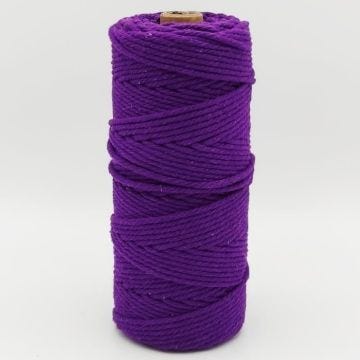 Coton Macramé - Non spécifié - 3mm - Violet - Bobine de 100 mètres - Torsadé