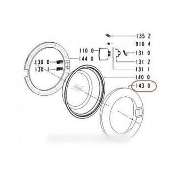 Cadre de hublot extérieur pour lave-linge Whirlpool AWM043 - 481244010749 - 857002703000 - AWM027