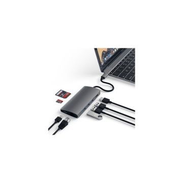 Hub USB Satechi HUB USB-C 8 EN 1 GRIS SIDERAL