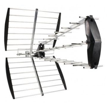 KÖNIG Antenne rateau UHF extérieure 15dB DVB-T/T2 Filtre LTE sur toit maison