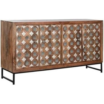 Buffet - HOME ESPRIT - Marron Noir argenté - 150 x 38 x 80 cm - Buffet bas - Salle à manger