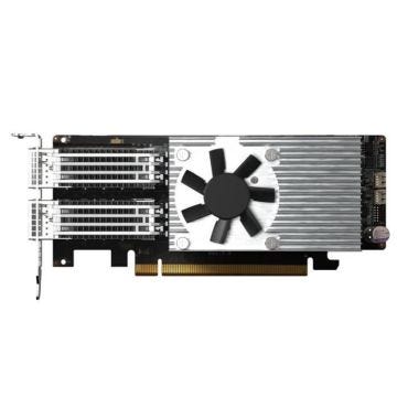 Qnap - Netzwerkadapter - PCIe 4.0 x16 Low-Profile - 100 Gigabit QSFP28 x 2 - für TS-H2490FU - QXG-100G2SF-E810