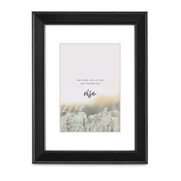 Cadre photo en bois Rise, noir, 40 x 50 cm