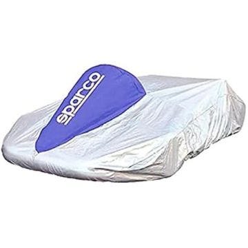Couvre Tela Kart - SPARCO - Argent/Bleu et Argent/Rouge - Haute Résistance - Matériau de Qualité