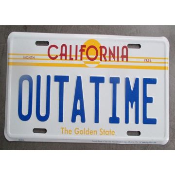 plaque d'immatriculation decorative out a time california license plate
