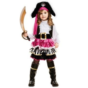 Déguisement Pirate Girly Bébé - Blanc - Intérieur - 24 mois - 2 ans