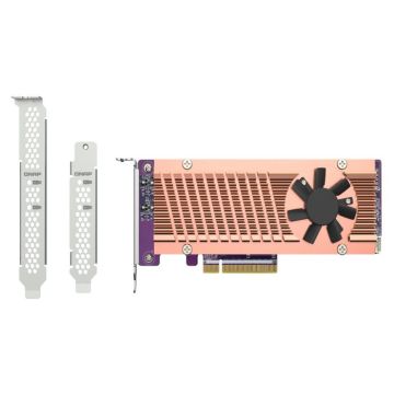 Carte d'extension PCIe - QNAP - QM2-2P-384A - M.2 - 32 Gbit/s - Refroidissement actif